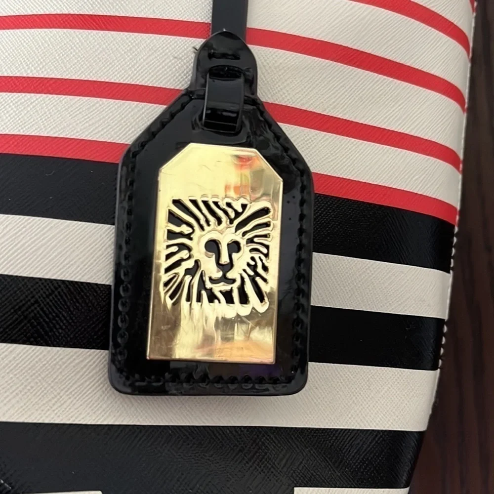 Anne Klein red/ black/ ivory purse. - Picture 2 of 12